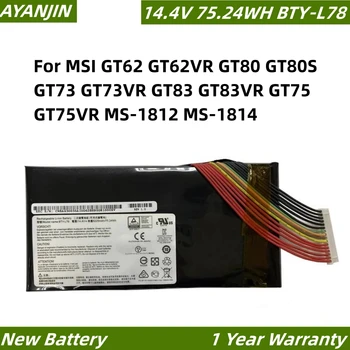 Yeni BTY-L78 Laptop Pil İçin MSI GT62 GT62VR GT80 GT80S GT73 GT73VR GT83 GT83VR GT75 GT75VR MS - 1812 MS-1814 14.4 V 5225mAh