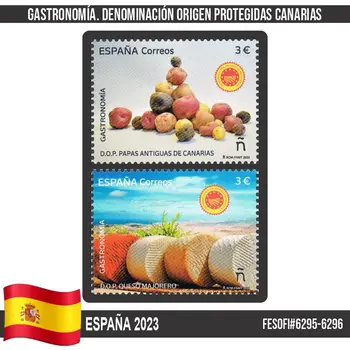 B0546 . 1S # İspanya 2023. Gastronomi. D. O. P. Kanaryalar (MNH) FE #6295-6296