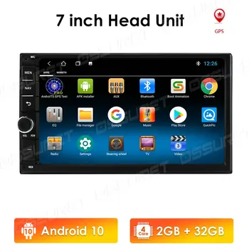 2Din Araba GPS Radyo Android10 Evrensel 7 İnç Dokunmatik Ekran Ses Stereo Bluetooth Wıfı FM Multimedya TSK Navigasyon 2 + 32G 4 Çekirdekli