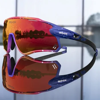 SCVCN Bisiklet Güneş Gözlüğü Açık Fotokromik Gözlük Erkek Kadın MTB Bisiklet Gözlük UV400 Polarize Sürme Koşu Gözlük