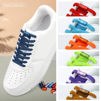 1 Çift YENİ Elastik Hiçbir Kravat Ayakkabı bağcıkları Manyetik Kilit Bağcıkları bağları olmadan Sneakers Ayakabı Yetişkin Hızlı Düz Lastik Bant
