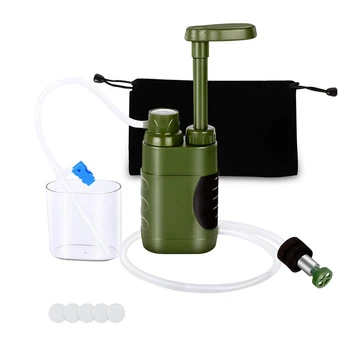 1 Takım Güvenlik acil su arıtıcısı Acil Survival Araçları Mini Su Filtresi ABS Kamp İçin