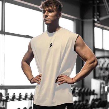 Yaz Spor Spor Tank Top erkek Nefes Gevşek Fit Eğitim Kolsuz Tişört Çabuk Kuruyan yelek erkek Spor Giyim