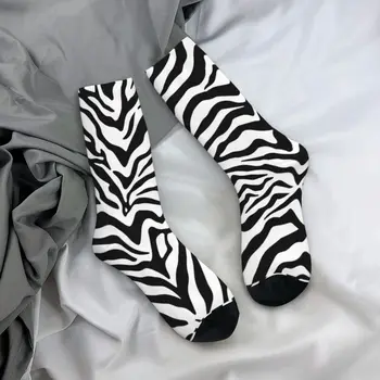 Zebra Baskı Çorap Hayvan Derisi Dekoratif Gençlik Orta Çorap Büyük Kimyasal Elyaf Golf Elastik Çorap