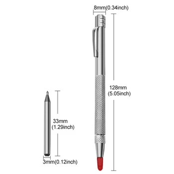 El Aracı Scriber Kalem 14cm Saklamak Kolay Gravür Metal Levha Güvenilir Yedek Karbür Ucu Gümüş Pratik