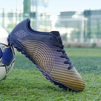Kaliteli futbol ayakkabıları Cleats Messi Dayanıklı Hafif Rahat futbol kramponları Açık Hakiki Futsal Çivili Sneakers Toptan