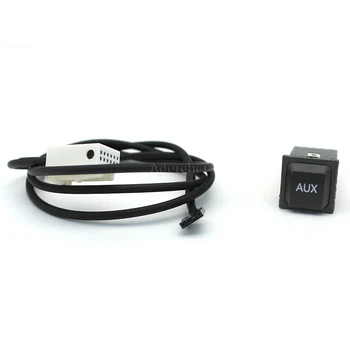 Araba AUX Ses Anahtarı arabirim adaptörü Soket Kablo Demeti ile Giriş Ses Usb Aux Bağlantı Kablosu Golf 6 için MK6 Passat B6 B7