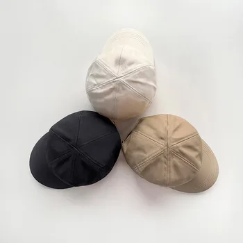 Kadın Şapkaları Basit Beyzbol Kapaklar Pamuk Karışımlı Saf Renk Rahat Moda Güneşlik Güneş Koruyucu Şapka 3 Renk 2023 Yeni Doruğa Kap