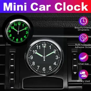 Mini Moda Aydınlık Araba Saat Otomobiller İç İzle Otomatik Kuvars Dijital Zaman Saatleri Süs Sopa Aksesuarları Mecha C6A3