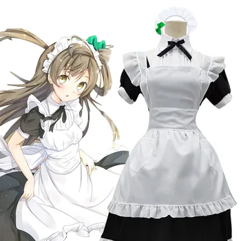 Aşk Canlı Yeni Tatlı, Saf, Siyah ve Beyaz Klasik Hizmetçi Elbise uzun elbise sevimli japon animesi Hizmetçi Elbise