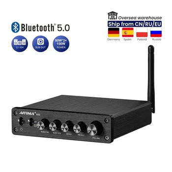 AIYIMA TPA3116 Subwoofer Bluetooth Amplifikatör HıFı TPA3116D2 2.1 Dijital Ses Güç Amplifikatörleri 50Wx2 + 100W Ses Amplificador A03