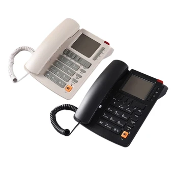 E56B Kablolu Telefon Masası Sabit Telefon Masaüstü Ev Telefonu Yaşlılar Arayan Entegre Telefon Ev Ofis Otel için