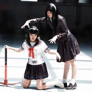 Oyun Kimlik V Cosplay Kostüm Ito Junji Kawakami Tomie Rüya JK Üniforma Cadı Giyim Japon Etek Cadılar Bayramı Partisi Giyinmek