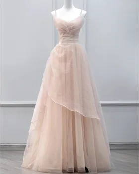 Yüksek Kaliteli Kayış Resmi Gece Elbisesi Kadınlar Zarif Örgü Düğün Konuk Elbiseler Zarif Doğum Günü Balo elbisesi Vestidos