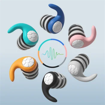 Ürün Silikon Ses Yalıtımı Gürültü Azaltma Kulaklıklar Gürültü Filtresi Uyku Yüzme Su Geçirmez Üç katmanlı Susturucular