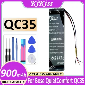 750 mAh / 900 mAh KiKiss Pil Bose QuietComfort QC 35 QC35 II 45 QC45 Akümülatör 3 telli Bateria