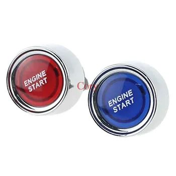 1 ADET Evrensel Araba Oto Kırmızı Işıklı Push Button Dokunmatik Anahtarı 12V50A Motor Çalıştırma Anahtarı Yarış Marş Kontak anahtarı Kırmızı Mavi