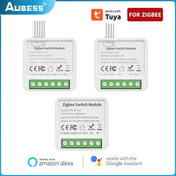 AUBESS ZigBee akıllı anahtar 2/3/4 Gang Çift Yönlü Kontrol Akıllı Yaşam Akıllı Ev Alexa İle Çalışmak Google Ev Yandex Alice