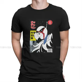 Karakter Moda Tişörtleri Gatchaman Anime Erkek Tarzı Kumaş Üstleri T Shirt O Boyun 