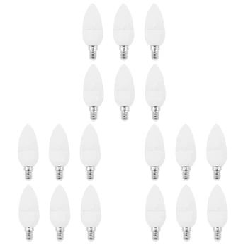 18 Adet LED Lambalar Mum Ampuller Şamdanlar 2700K AC220-240V, E14 470LM 3W Soğuk Beyaz