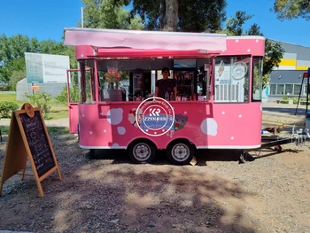 Özelleştirilmiş İmtiyaz Açık mobil gıda römorkü Catering gıda kamyon Tam Mutfak Gıda Kamyon Aperatif dondurma arabası Pizza