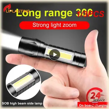 1/3 ADET Zoom Mini LED el feneri XP - G Q5 flaş ışığı fener taşınabilir şarj edilebilir Parlama COB El Feneri Açık kamp