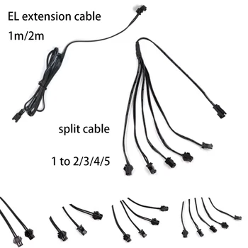 EL tel Splitter 1 ila 2/3/4/5 konnektör SM Terminali kablo bölünmüş 1M 2M genişletilmiş tel uzatma EL soğuk ışık Neon aksesuar
