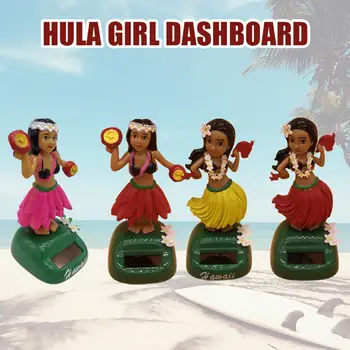 Araba Dashboard Süsler Güneş Enerjili Dans Kolye Şık Dekorasyon Sevimli Hawaii Kız Süs Oto İç Aksesuarları