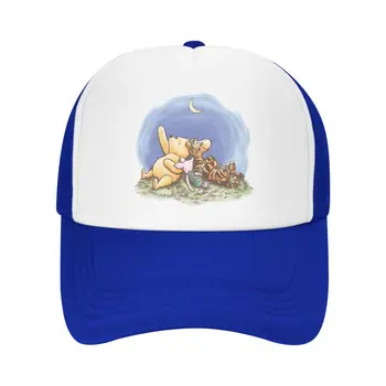 Winnie The Pooh Ayın Üzerinde Bebek Duş şoför şapkası Baba Şapka şoför şapkası Spor Kap Snapback Kapaklar Örgü beyzbol şapkası Bahar