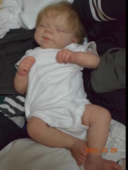 18 İnç Ölçekli Bebe Reborn Boyalı Bebek El Yapımı Yenidoğan Bebek Oyuncak reborn de silicona Tam Vinil Yenidoğan Bebek
