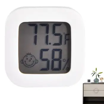 Kapalı Termometre Ev Mini Dijital nem ölçer Sezgisel Küçük İfadeler Sıcaklık Ve nem ölçer Monitör