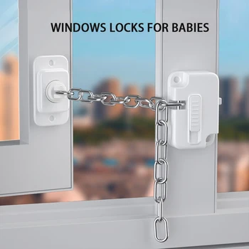 Çocuk emniyet kilidi Pencere Sınırlayıcı Çok Fonksiyonlu Dolap Kilitleri Bebekler İçin Yüksek Katlı Anti-Fall Sürgülü Kapı Pencere Kilidi Toka