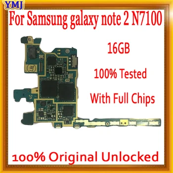 Avrupa Versiyonu Unlocked ve %100 % Orijinal Ana Kurulu Samsung Galaxy Not 2 Için N7100 Anakart Cips ıle Ücretsiz Kargo