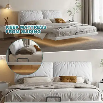 Metal Yatak Tutucu Çubukları Yatak Stabilitesini Kaymadan Korur Yatak mat Stoper Tutucu yatak odası aksesuarları Kurulumu kolay