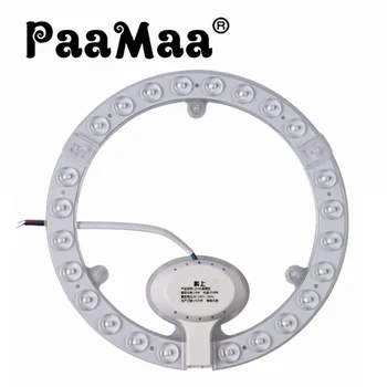 PaaMaa LED halka PANELİ daire ışık 36 W 24 W 18 W 12 W soğuk beyaz AC220V - 240V yuvarlak tavan panosu dairesel lamba kurulu ampul
