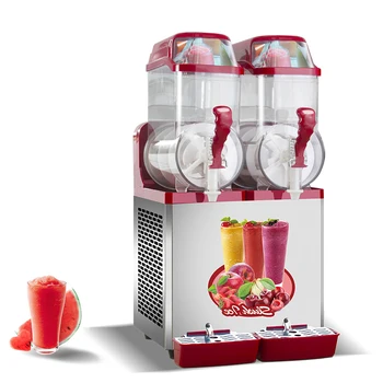 PBOBP Otomatik Çift Yuvalı Kar Eritme Makinesi Kar Çamur Buz İçecek Soğuk İçecek Makinesi Kar Slush Dondurma Makinesi