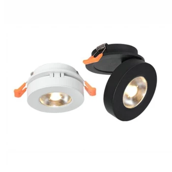 Kısılabilir yuvarlak yüzeye monte COB LED Downlight 5W/7W / 10W LED lamba AC85V-265V tavan Spot ışık LED sürücü ile beyaz / sıcak