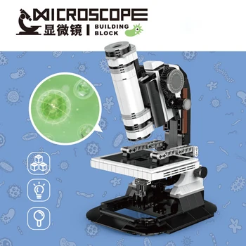 Yaratıcı Simülasyon Bilim Eğitim Mini Parçacık Yapı Taşı Mikroskop çocuk bulmacaları Montaj Oyuncaklar Dekorasyon Çocuk Hediyeler