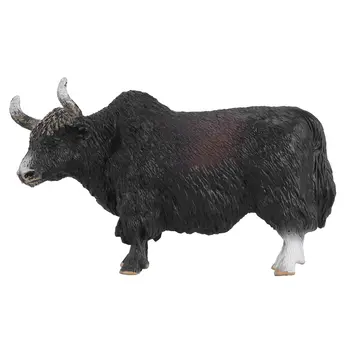14. 5X3. 5X8. 5cm Klasik Siyah Yak Hayvanlar Aksiyon Figürleri Sığır Boğa Öküz Heykelcik Pvc Sevimli Gerçekçi Model Oyuncak