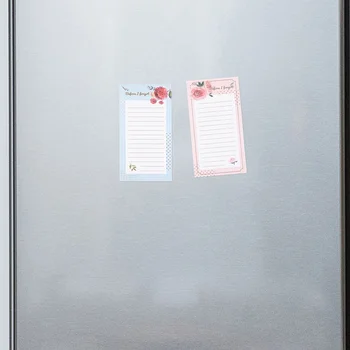 1 Kitap Alışveriş Listesi Buzdolabı için Manyetik Not Defteri Tam Mıknatıs Geri Not Defteri Dekoratif Not Defteri