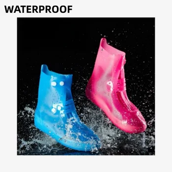 Açık Su Geçirmez Kaymaz yağmur ayakkabı koruyucu Erkekler Kadınlar Yağmur Geçirmez Koruma Aşınmaya Dayanıklı Hafif yağmur çizmeleri Ayakkabı Koruyucuları
