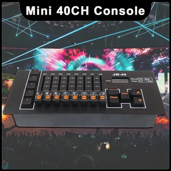 YUER sahne ekipmanları mini 40CH konsolu DMX512 noel gösterisi DJ disko parti düğün kontrol LED hareketli kafa ışık sahne etkisi