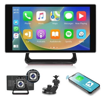 5 İnç taşınabilir araç radyosu Dash kamera İle Kablosuz Carplay Android Otomatik Sürüş Kaydedici Bluetooth FM Geri Kamera Dayanıklı