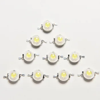 10 adet Yüksek Güç 1W LED Cips Boncuk Ampul Diyot Lambası Sıcak Beyaz LED Spot 100-110LM