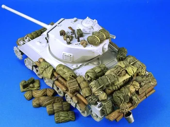 1/35 Ölçekli Reçine Modeli Monte Kitleri U. S. sherman Orta Tankı Birikimi (Tank) hobi Minyatür Oyuncak Demonte Boyasız