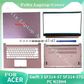 YENİ Acer Hızlı 3 SF314 - 57 SF314-57G PC N19H4 Kılıf Laptop LCD arka kapak / Palmrest / Alt Kasa Pembe