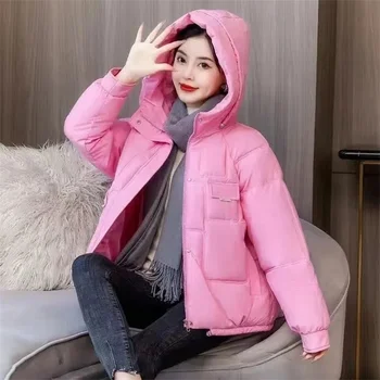 2023 Kış Ceket kadın Moda Kore Versiyonu Gevşek Kalın pamuklu ceket Giyim Kış Giysileri Kadın Ceket Kadın