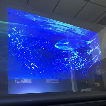 3D Holografik Film Şeffaf Arka Projeksiyon Ekranı 1.52*1.52 m projeksiyon perdesi Filmi Kurulumu kolay