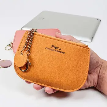 Taşınabilir Kadınlar Bayanlar bozuk para çantaları Nakit Klip Kredi Kartı Çantaları PU Deri Küçük cüzdan Kısa Çantalar kimlik kartı tutucu