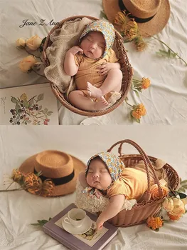 Yenidoğan bebek fotoğraf çekimi pastoral piknik rüzgar stüdyo fotoğrafçılığı giyim